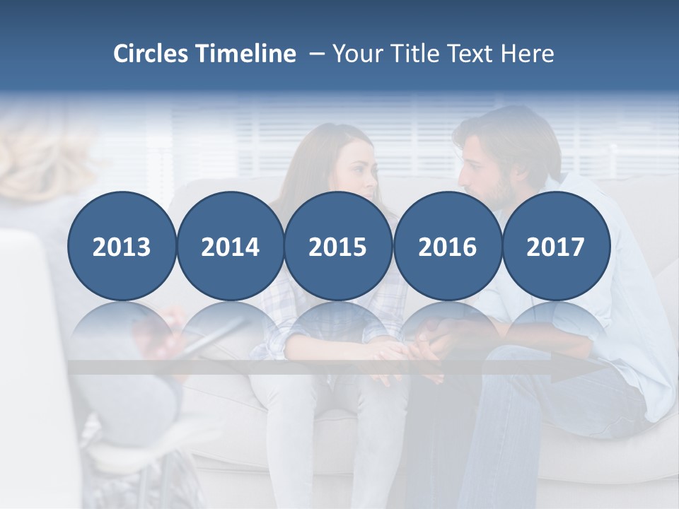 Break Through Listening Sofa PowerPoint Template