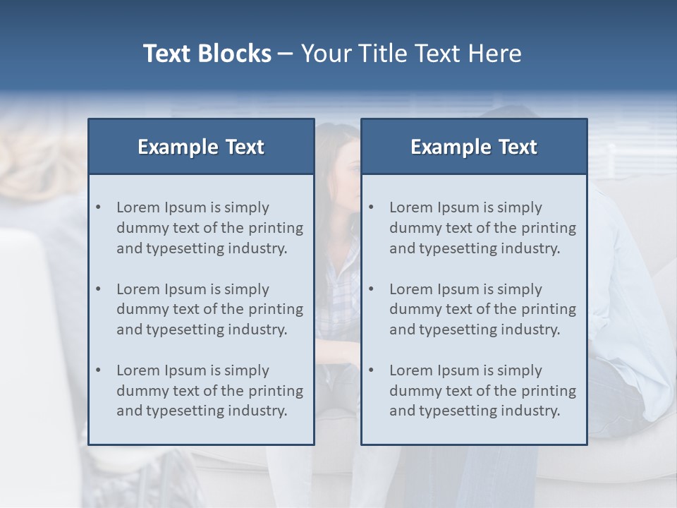 Break Through Listening Sofa PowerPoint Template
