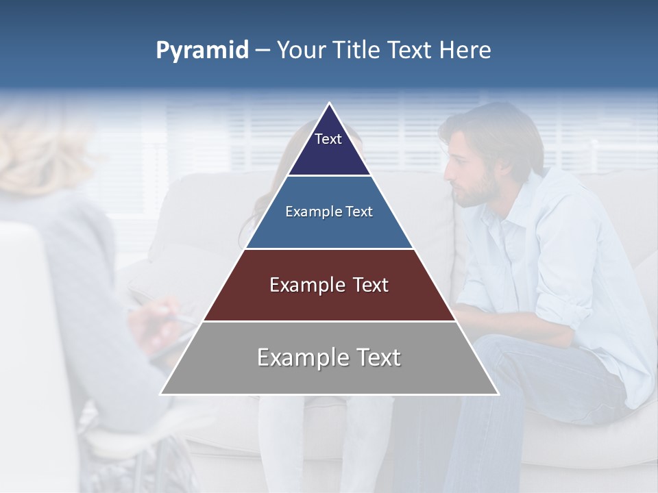 Break Through Listening Sofa PowerPoint Template