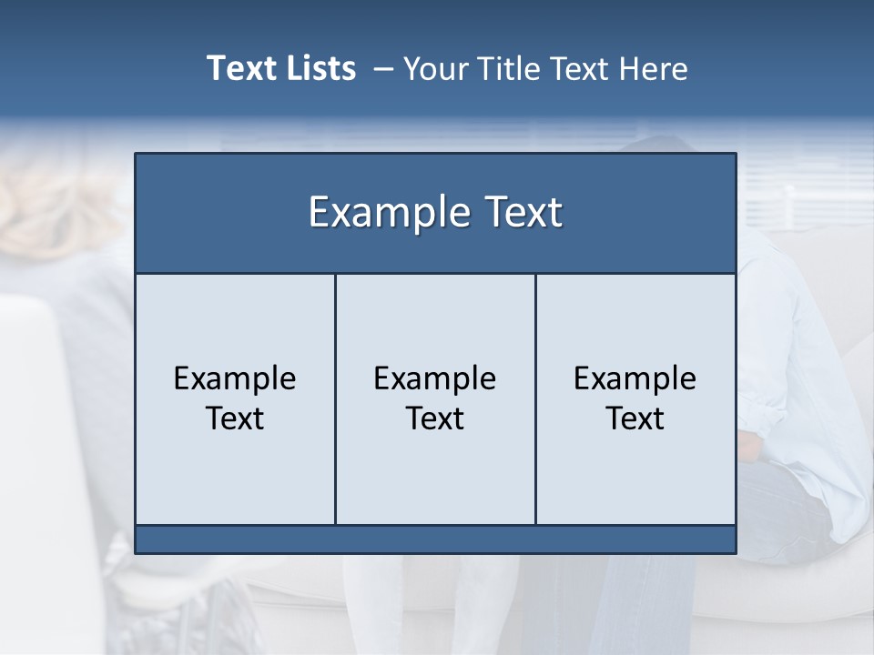 Break Through Listening Sofa PowerPoint Template