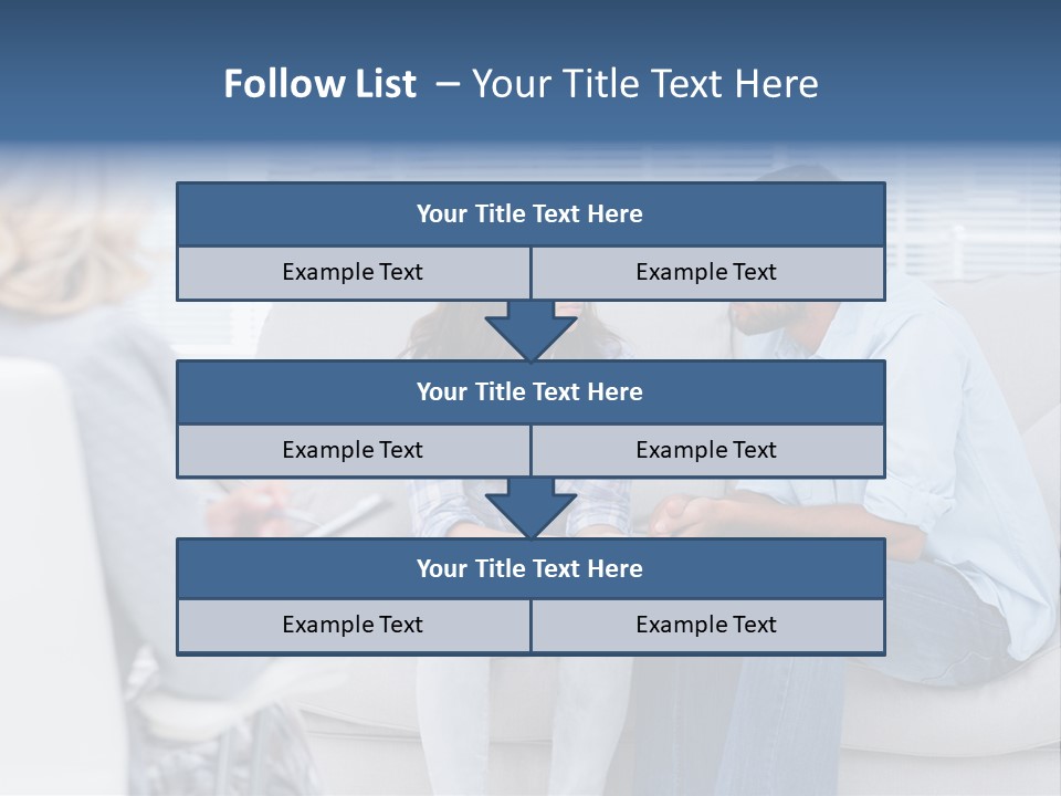 Break Through Listening Sofa PowerPoint Template