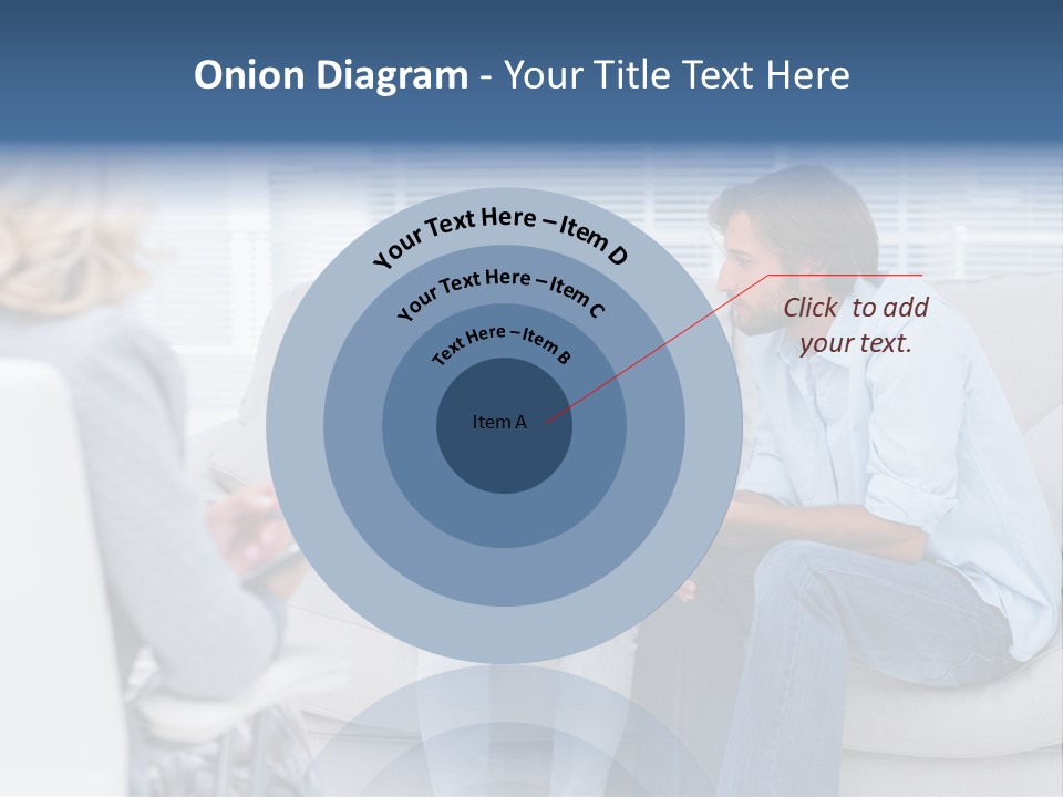 Break Through Listening Sofa PowerPoint Template