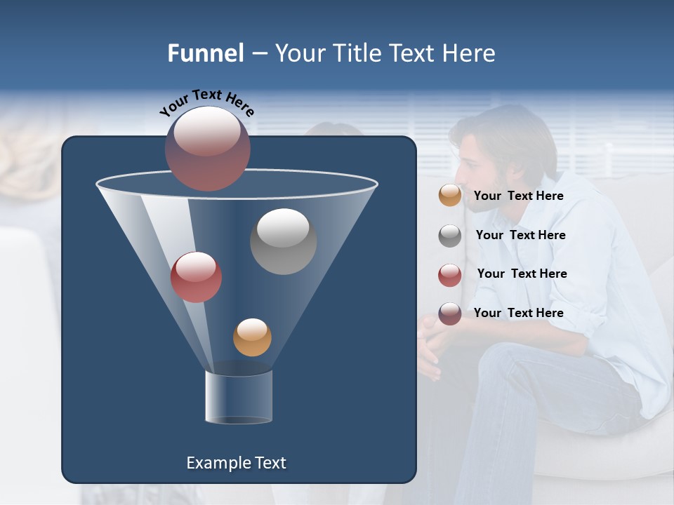 Break Through Listening Sofa PowerPoint Template