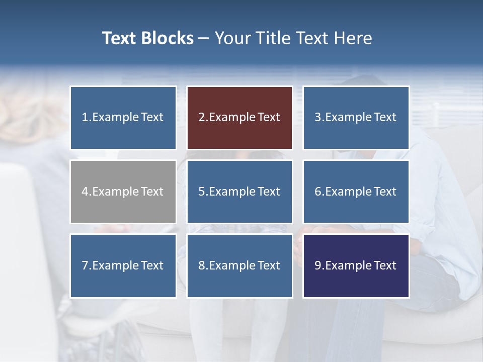 Break Through Listening Sofa PowerPoint Template