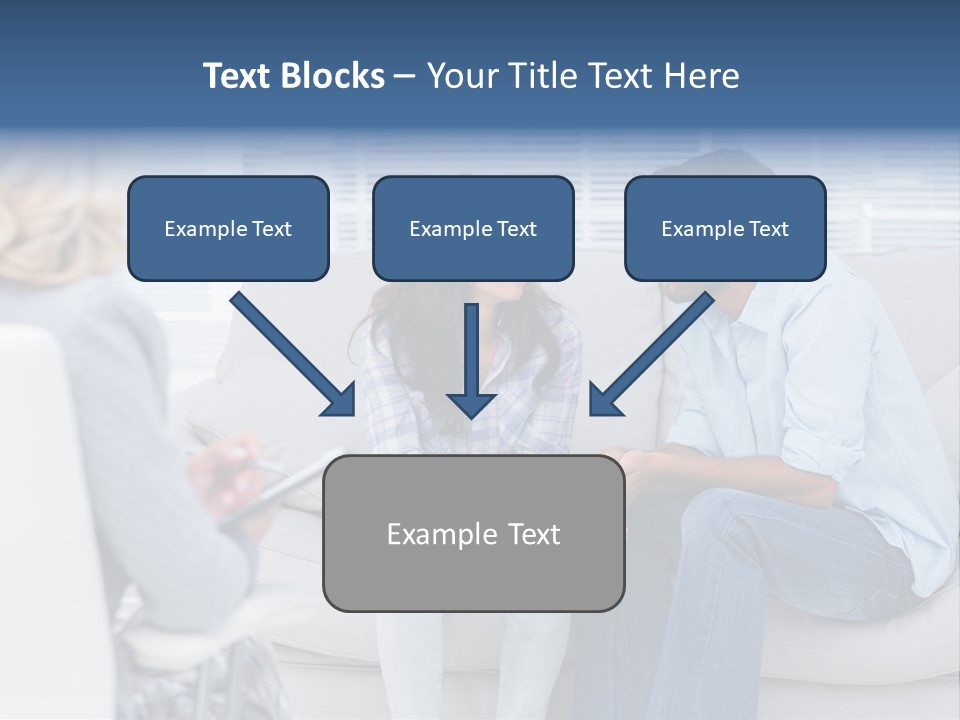 Break Through Listening Sofa PowerPoint Template