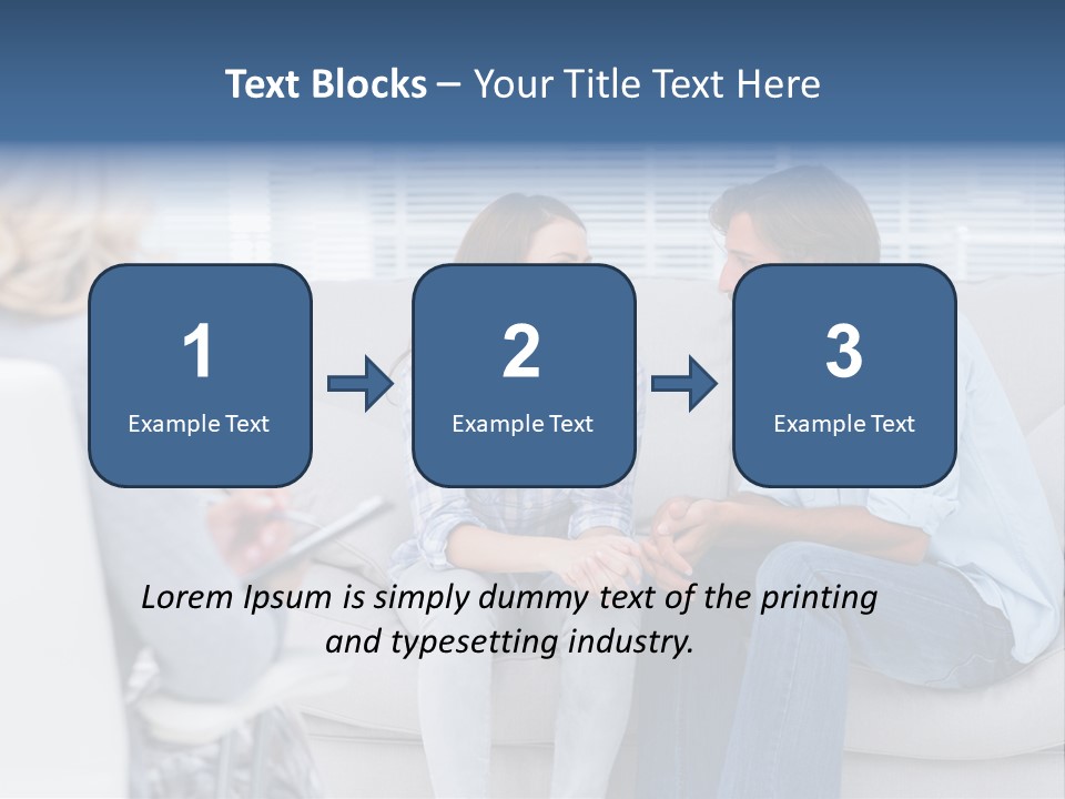 Break Through Listening Sofa PowerPoint Template