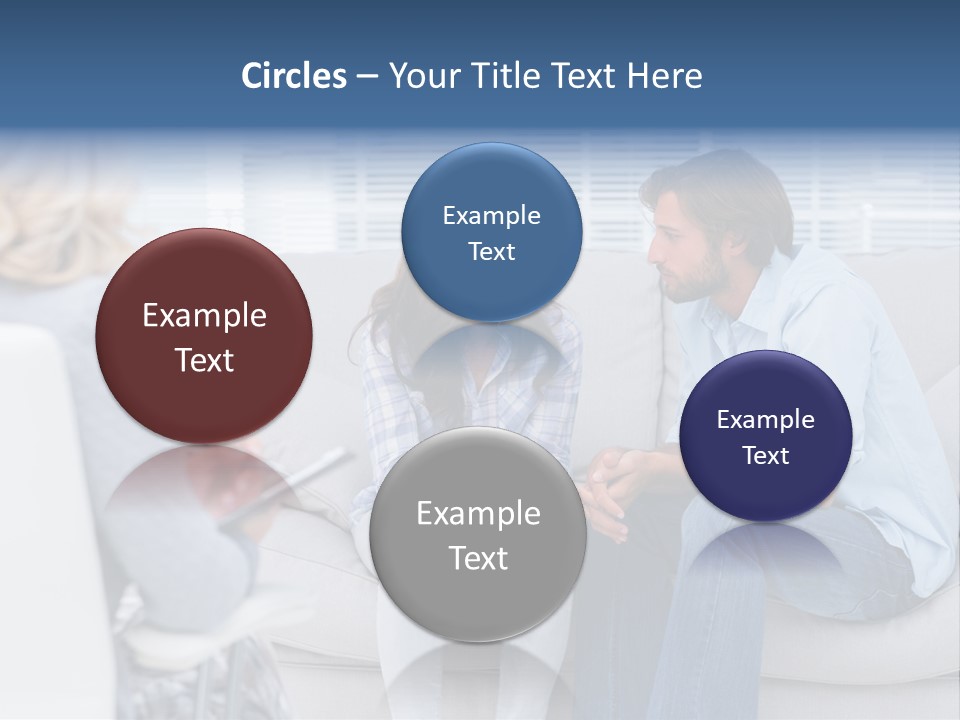 Break Through Listening Sofa PowerPoint Template