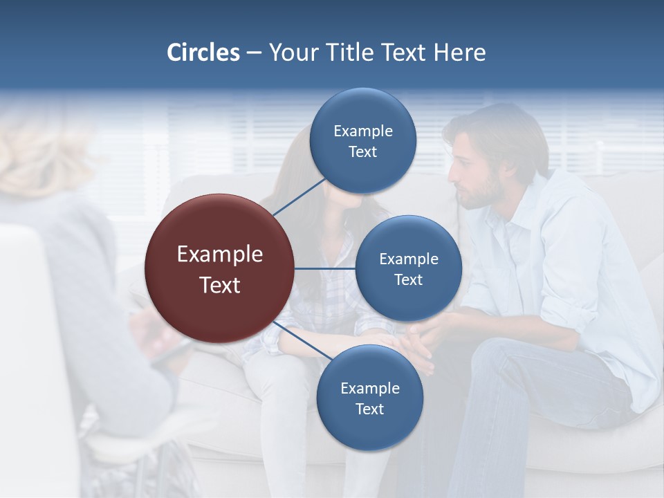 Break Through Listening Sofa PowerPoint Template