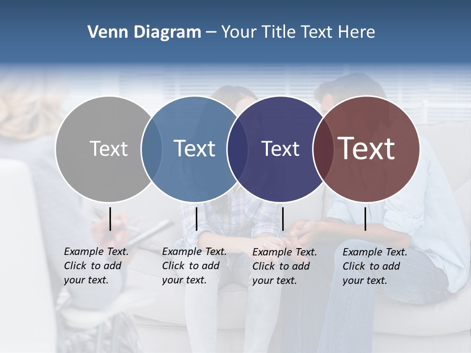 Break Through Listening Sofa PowerPoint Template