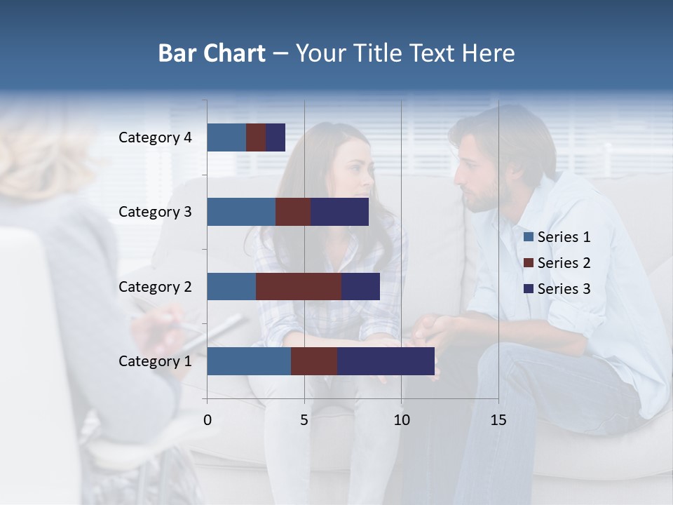 Break Through Listening Sofa PowerPoint Template
