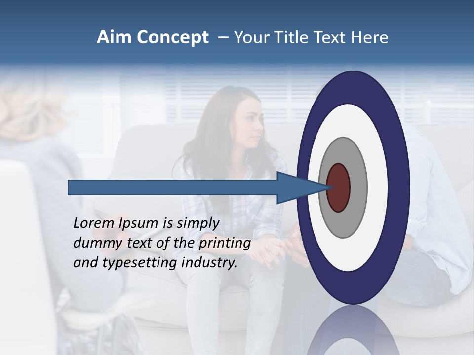 Break Through Listening Sofa PowerPoint Template