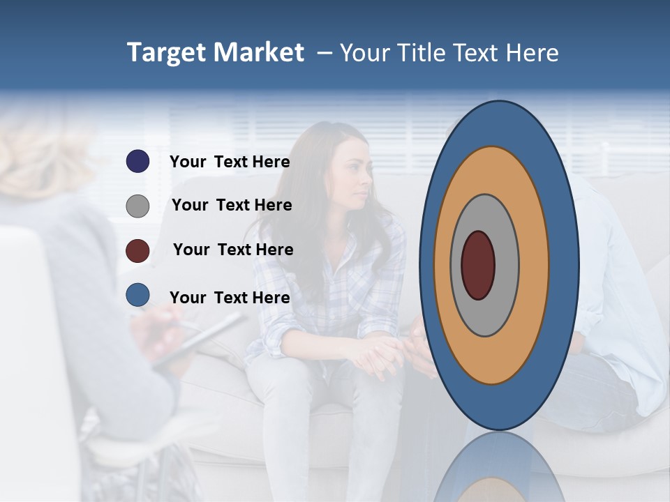 Break Through Listening Sofa PowerPoint Template