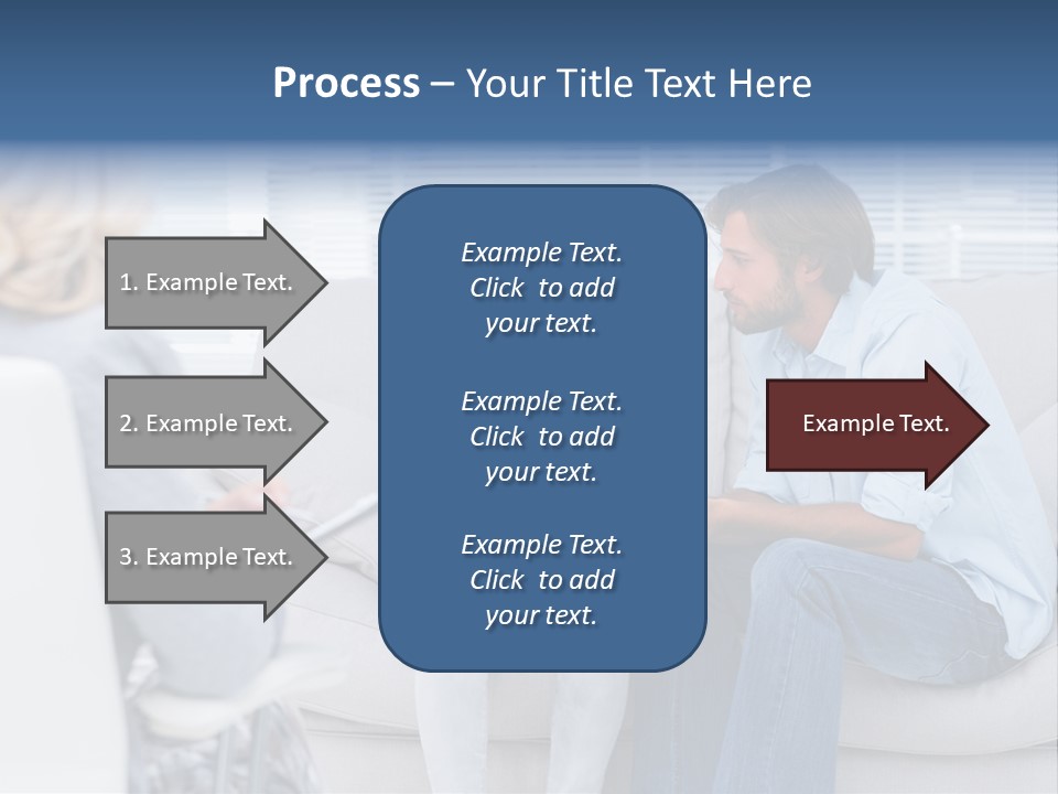 Break Through Listening Sofa PowerPoint Template