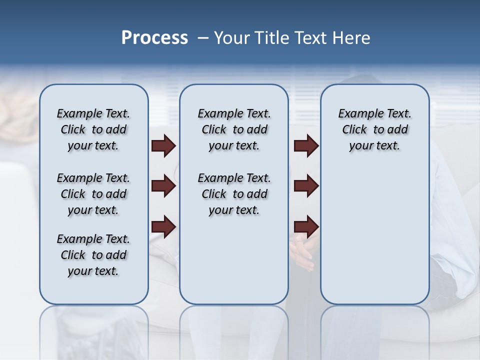 Break Through Listening Sofa PowerPoint Template