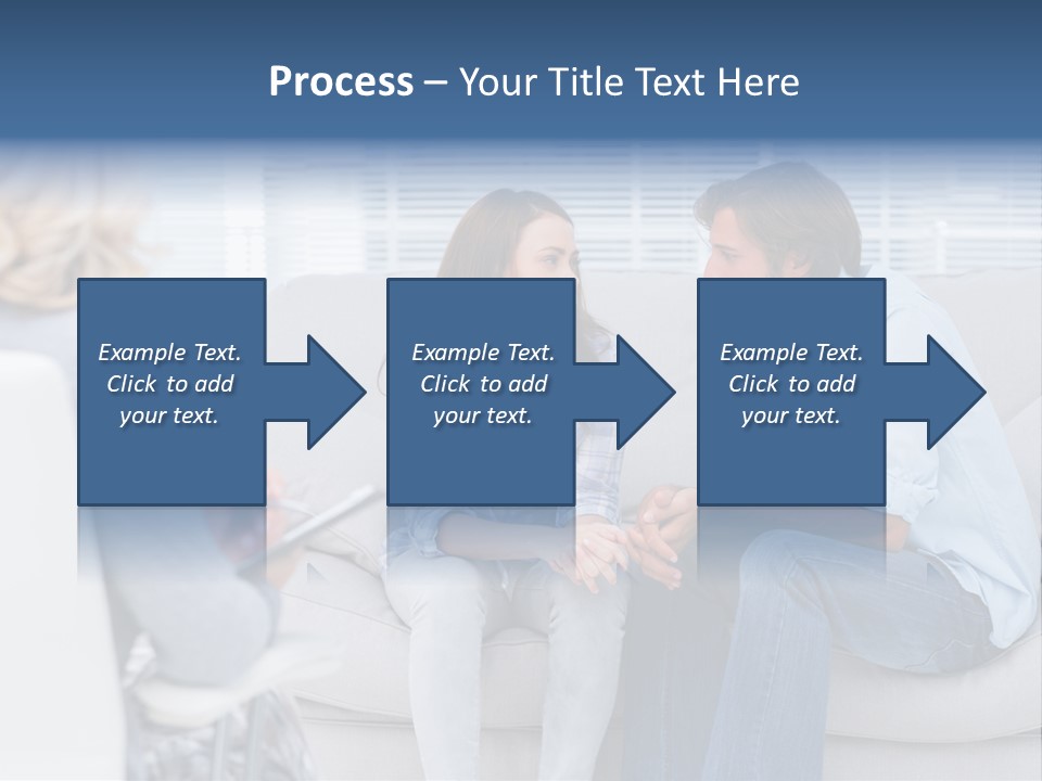 Break Through Listening Sofa PowerPoint Template