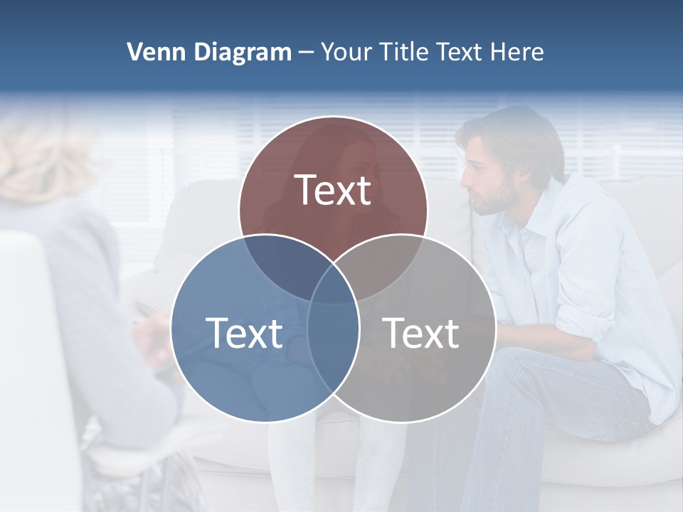 Break Through Listening Sofa PowerPoint Template