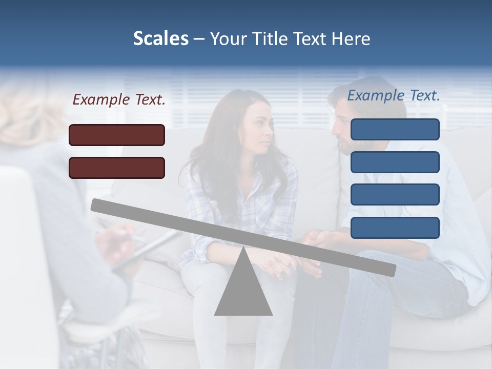 Break Through Listening Sofa PowerPoint Template