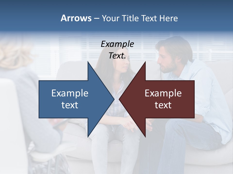Break Through Listening Sofa PowerPoint Template