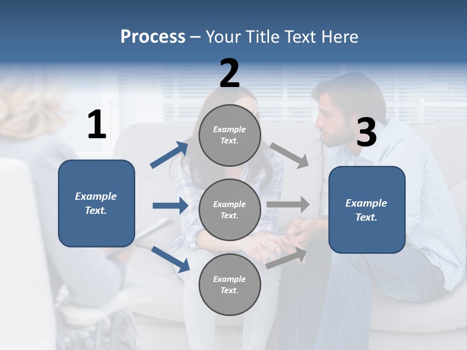 Break Through Listening Sofa PowerPoint Template