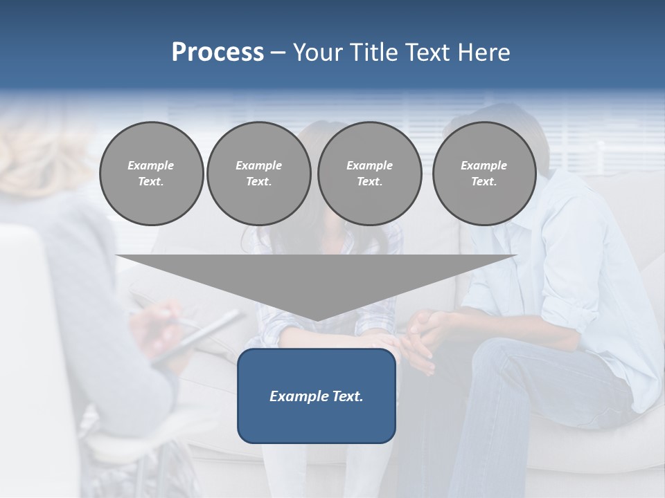 Break Through Listening Sofa PowerPoint Template