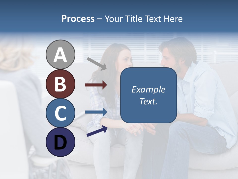 Break Through Listening Sofa PowerPoint Template