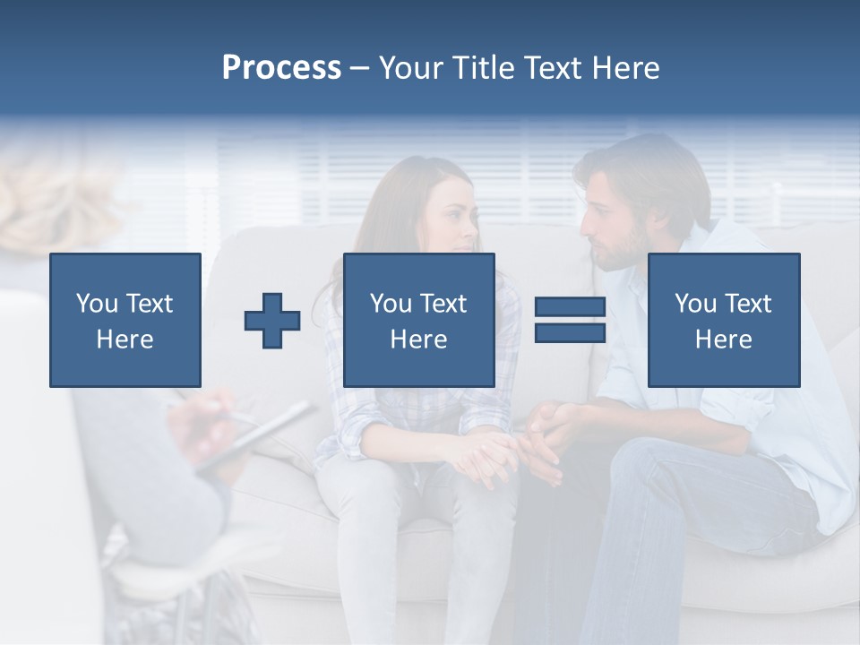 Break Through Listening Sofa PowerPoint Template