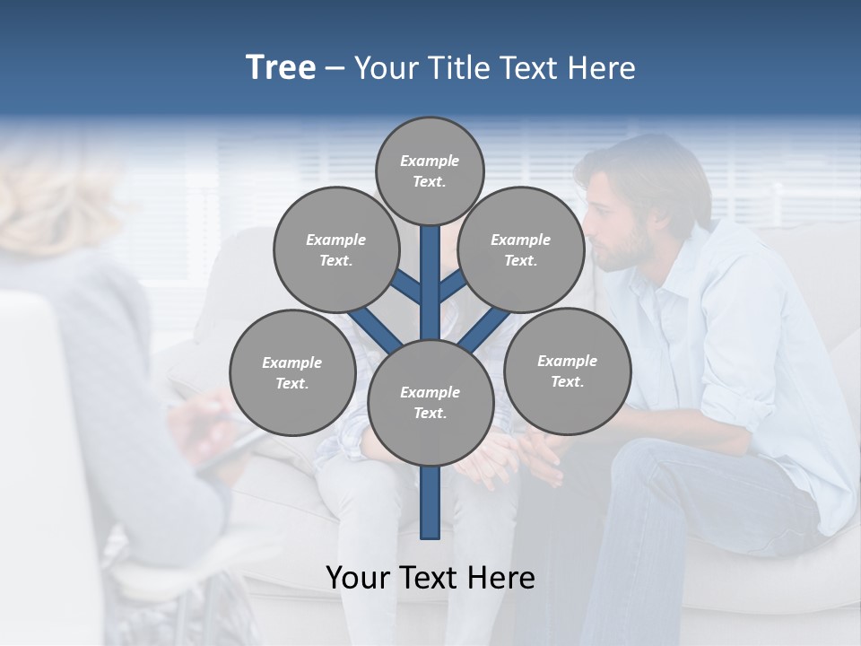 Break Through Listening Sofa PowerPoint Template