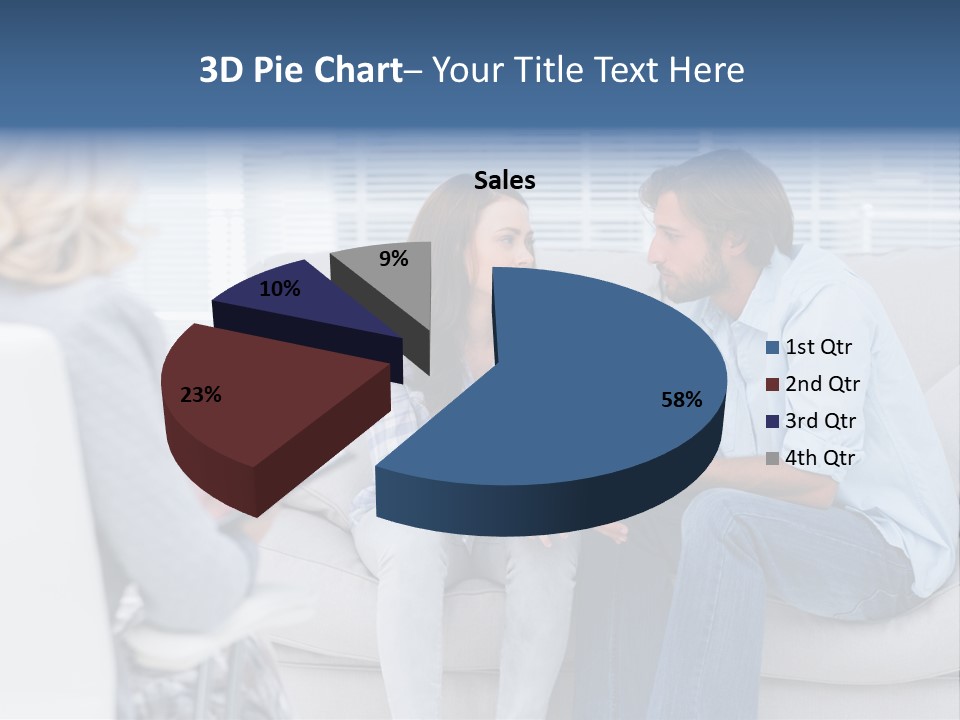 Break Through Listening Sofa PowerPoint Template