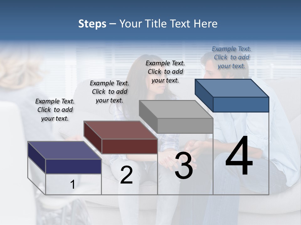 Break Through Listening Sofa PowerPoint Template