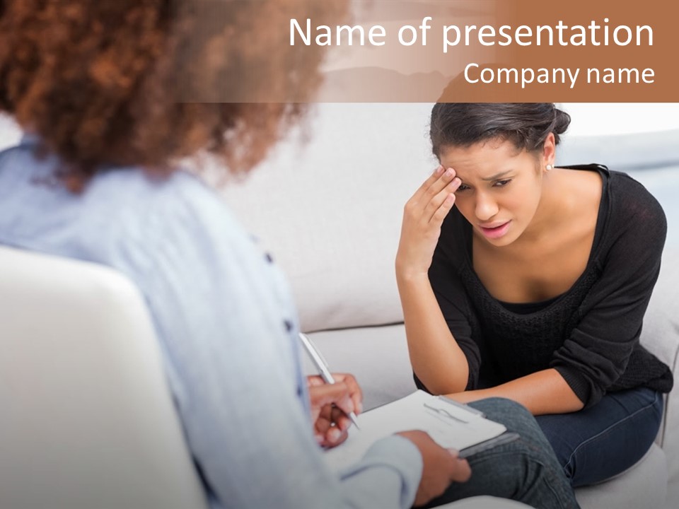 Help Sofa Psychiatry PowerPoint Template