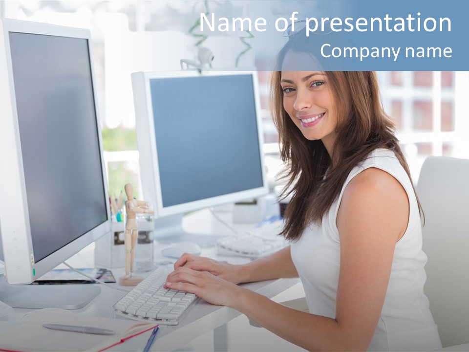 Workplace Electronic Pen PowerPoint Template