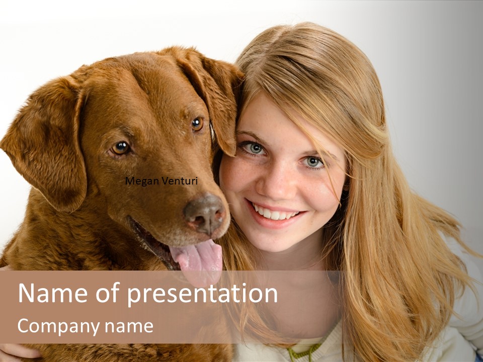 Young White Smiling PowerPoint Template