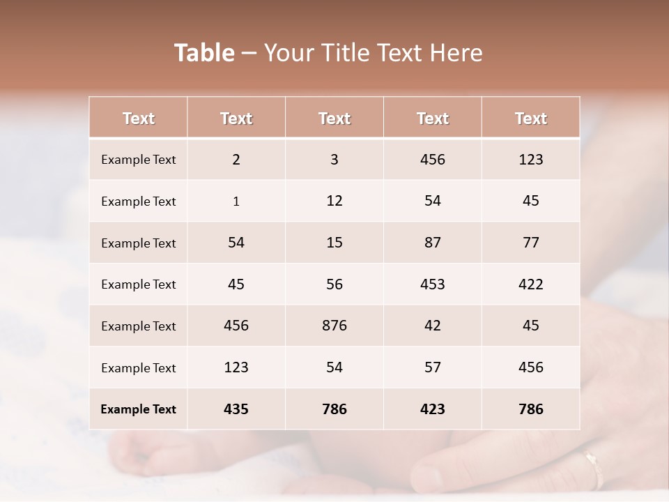 Back Hands Innocence PowerPoint Template