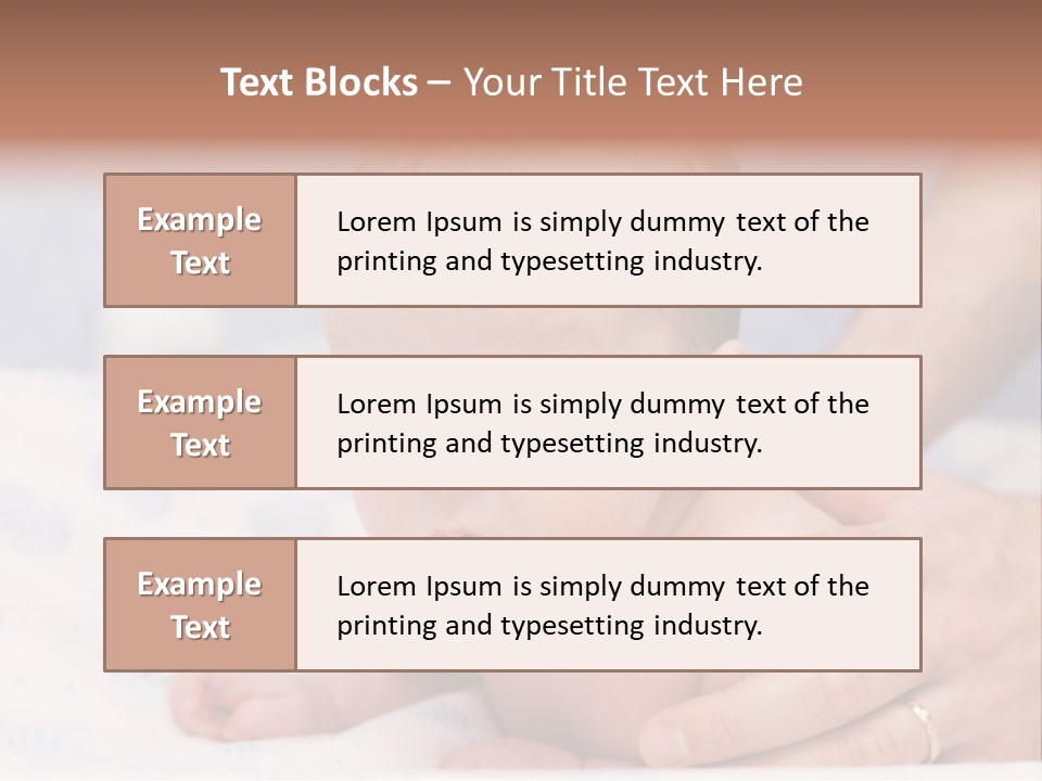 Back Hands Innocence PowerPoint Template