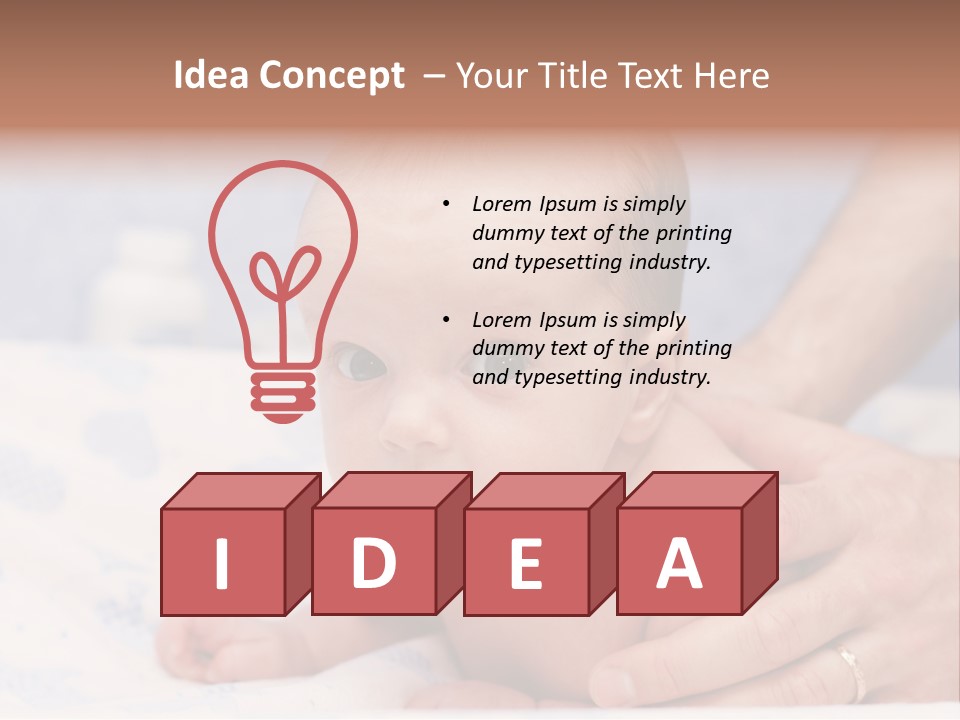 Back Hands Innocence PowerPoint Template