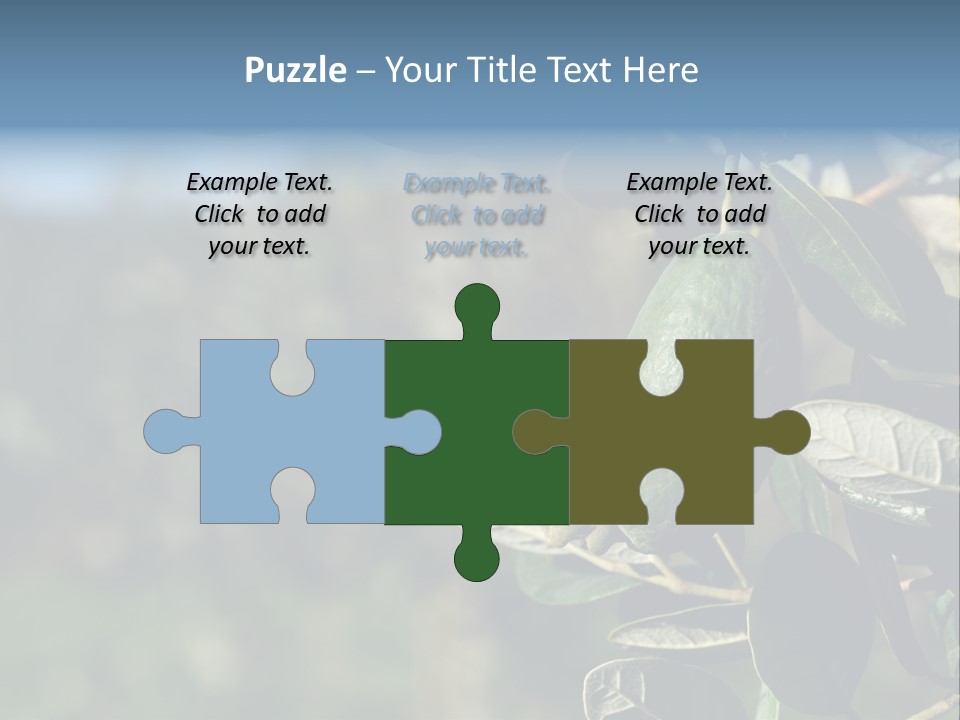 An Avocado Hanging From A Tree With Leaves PowerPoint Template