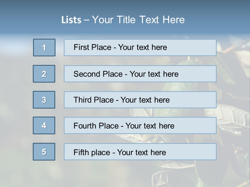 An Avocado Hanging From A Tree With Leaves PowerPoint Template