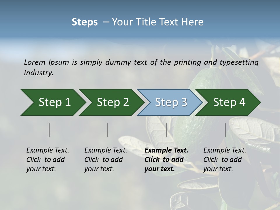 An Avocado Hanging From A Tree With Leaves PowerPoint Template