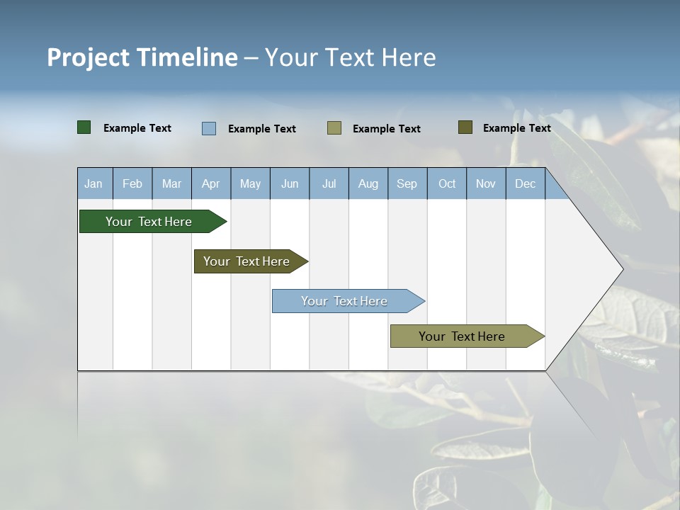 An Avocado Hanging From A Tree With Leaves PowerPoint Template