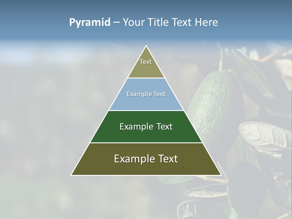 An Avocado Hanging From A Tree With Leaves PowerPoint Template