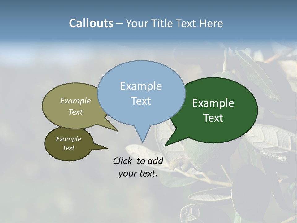 An Avocado Hanging From A Tree With Leaves PowerPoint Template
