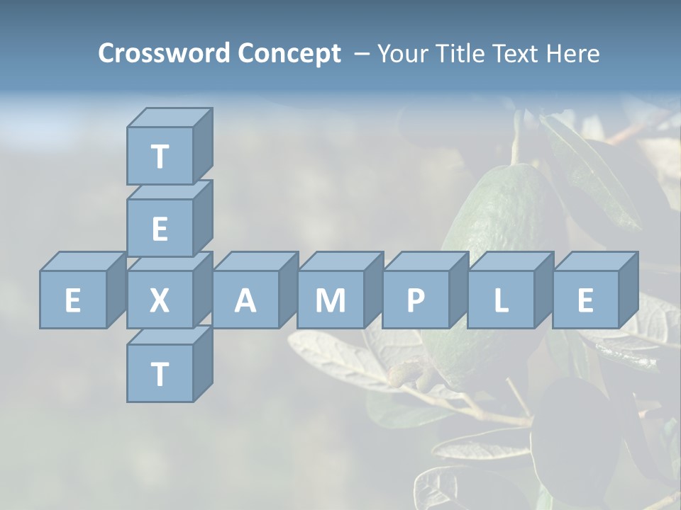 An Avocado Hanging From A Tree With Leaves PowerPoint Template