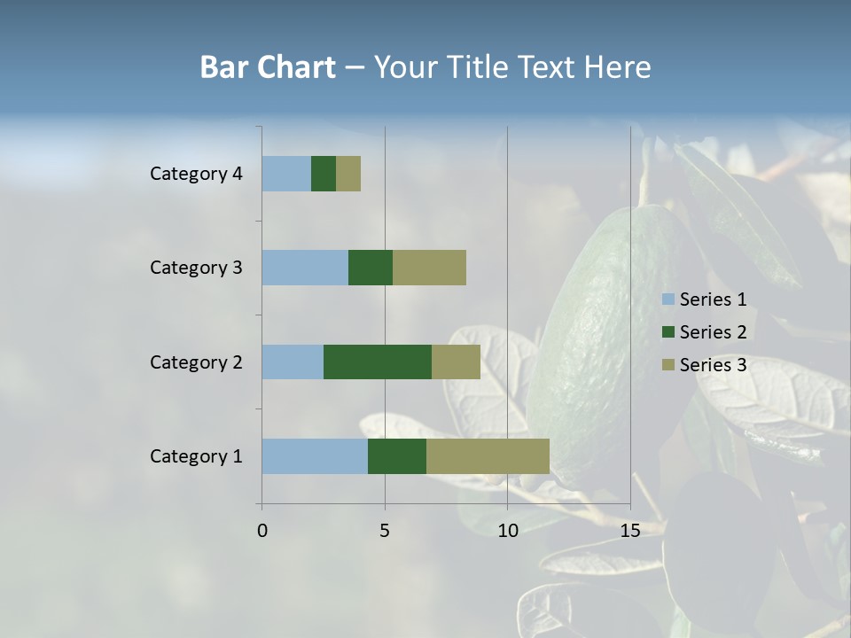 An Avocado Hanging From A Tree With Leaves PowerPoint Template