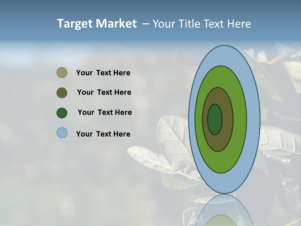 An Avocado Hanging From A Tree With Leaves PowerPoint Template