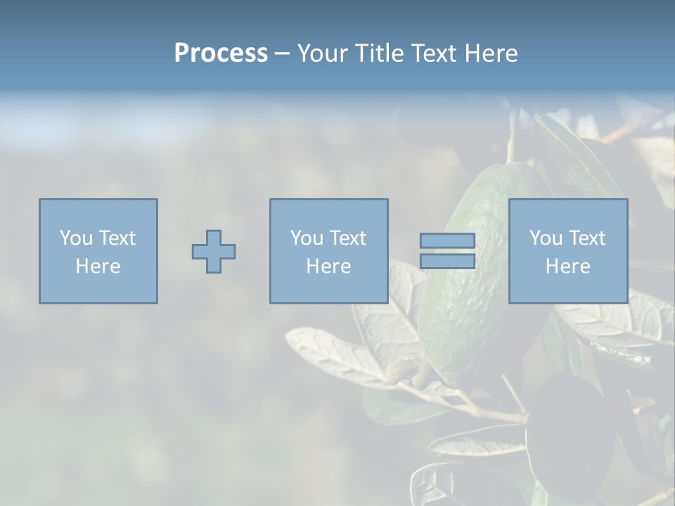 An Avocado Hanging From A Tree With Leaves PowerPoint Template