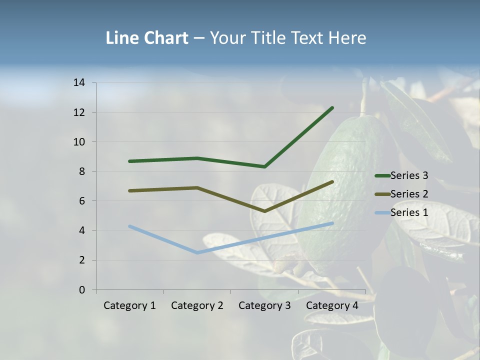 An Avocado Hanging From A Tree With Leaves PowerPoint Template