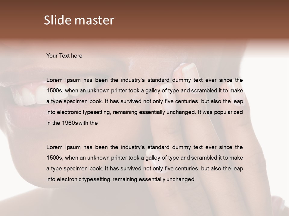 Female Makeup Care PowerPoint Template