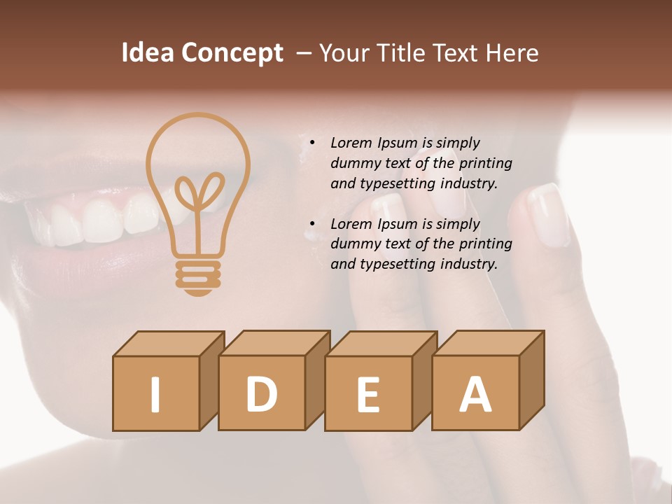 Female Makeup Care PowerPoint Template