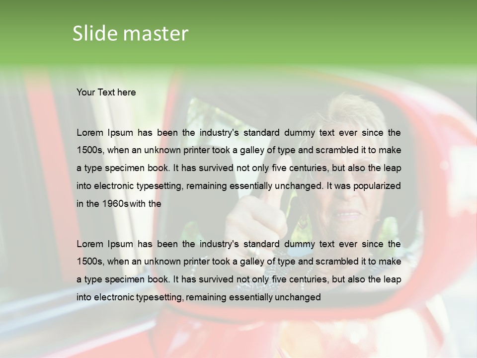 Retirement Senior Vehicle PowerPoint Template