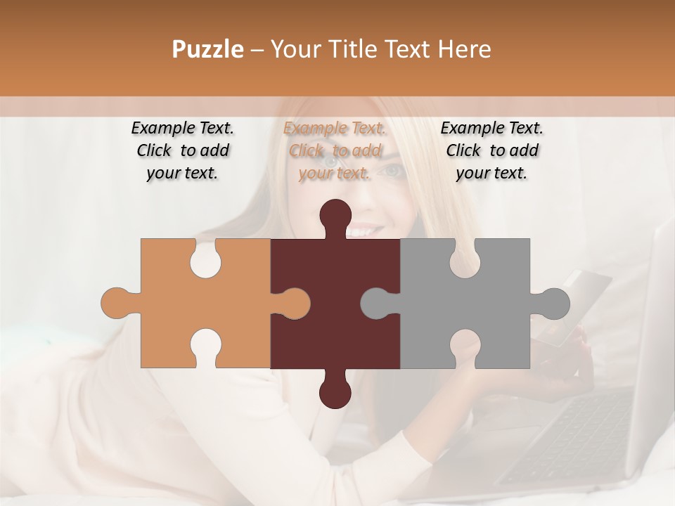 Invest Housewife Holding PowerPoint Template